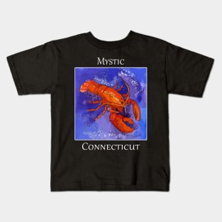 Iconic Red Lobster representing the great town of Mystic Connecticut Kids T-Shirt